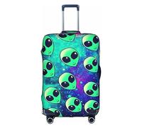 Anticsao Green Aliens - Funda protectora de equipaje a prueba de polvo para maleta, accesorios para las festividades, White, S