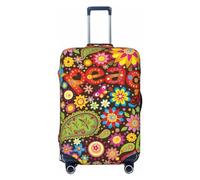 Anticsao Hippie Peace Love - Funda para equipaje, lavable, fundas de equipaje de moda, funda protectora de maleta antiarañazos, amor de paz hippie, mediano, 1
