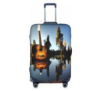 Anticsao Lake Guitar Reflection - Maleta elástica para equipaje unisex (45,7 a 53,3 cm), White, M