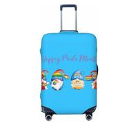 Anticsao Love Gnomes - Funda para equipaje, lavable, a la moda, funda protectora de maleta antiarañazos, gnomo del mes del orgullo feliz, grande, 1
