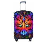 Anticsao Mandala Elements of The Fox - Funda elástica para equipaje de viaje, funda protectora para maleta, se aplica a maletas de 19 a 32 pulgadas, tamaño mediano, Black, M