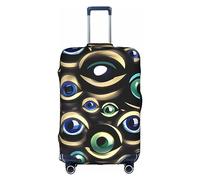 Anticsao Many Evil Eyes - Maleta elástica unisex personalizada para equipaje (45,7 a 53,3 cm), White, M