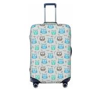 Anticsao Panda Cute Pink Hearts - Funda para equipaje, lavable, a la moda, antiarañazos, diseño de búho, pequeño, 1 unidad