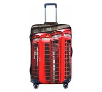 Anticsao Phone Booth London Street Print - Funda elástica para equipaje de viaje, protector de equipaje de viaje de elastano para equipaje de 18 a 28 pulgadas, White, X-Large
