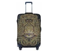 Anticsao Viewing The Lotus All-Seeing Eye - Funda elástica para equipaje de viaje, funda protectora para maleta, se aplica a maletas de 19 a 32 pulgadas, tamaño pequeño, Black, X-Large