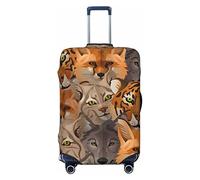 Anticsao Wild Animals - Funda elástica para equipaje de viaje, funda protectora para maleta, se aplica a maletas de 19 a 32 pulgadas, tamaño pequeño, Black, X-Large