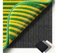 Antideslizante Alfombra 100 x 137 cm Multiusos de PVC, Lavable, Cortable, Reutilizable y sin Olores, PVC Base Antideslizante para Alfombra Adecuado para Parqué O Baldosas, Negro