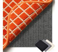 Antideslizante Alfombra 100 x 137 cm Multiusos de PVC, Lavable, Cortable, Reutilizable y sin Olores, PVC Base Antideslizante para Alfombra Adecuado para Parqué O Baldosas, Negro