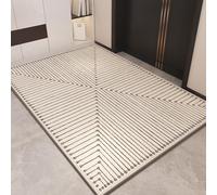 Antideslizante Alfombra 120x180 Líneas Geométricas Marrón Claro Felpudo Exterior Terciopelo Corto Absorbentes Antideslizante Lavable para Baño Cocina Oficinas Alfombras Puerta Entrada