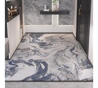 Antideslizante Alfombra 120x180 Patrón Abstracto Azul Claro Beige Felpudo Exterior Terciopelo Corto Absorbentes Antideslizante Lavable para Baño Cocina Oficinas Alfombras Puerta Entrada