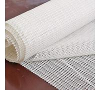 Antideslizante Alfombra 140 x 185 cm Multiusos de PVC, Reutilizable y sin Olores, Lavable, Cortable, Base Antideslizante para Alfombra/Estera de Agarre de Alfombras Paraa Salón, Blanco