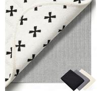 Antideslizante Alfombra 150 x 195 cm Multiusos de PVC, Lavable, Cortable, Reutilizable y sin Olores, PVC Multiusos Base de Antideslizante Adecuado para Parqué O Baldosas, Gris marrón