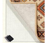 Antideslizante Alfombra 205 x 290 cm Multiusos de PVC, Lavable, Cortable, Reutilizable y sin Olores, Base Alfombrilla Antideslizantes Adecuado para Parqué O Baldosas, Blanco