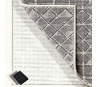 Antideslizante Alfombra 205 x 290 cm Multiusos de PVC, Lavable, Cortable, Reutilizable y sin Olores, PVC Base Antideslizante para Alfombra Adecuado para Parqué O Baldosas, Blanco