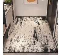 Antideslizante Alfombra 50x80 Patrón Blanca Negro Felpudo Exterior Terciopelo Corto Absorbentes Antideslizante Lavable para Baño Cocina Oficinas Alfombras Puerta Entrada