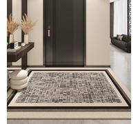 Antideslizante Alfombra 50x80 Patrón Motlleado Negro Beige Felpudo Exterior Terciopelo Corto Absorbentes Antideslizante Lavable para Baño Cocina Oficinas Alfombras Puerta Entrada