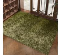 Antideslizante Alfombra 50x80 Patrón Verde Profundo Felpudo Exterior Terciopelo Corto Absorbentes Antideslizante Lavable para Baño Cocina Oficinas Alfombras Puerta Entrada