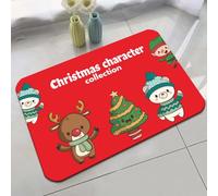 Antideslizante Alfombra 80x120 cm Árbol De Navidad Verde Felpudo Exterior Terciopelo Corto Absorbentes Antideslizante Lavable para Baño Cocina Oficinas Alfombras Puerta Entrada