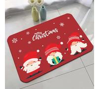 Antideslizante Alfombra 80x120 cm Navidad Roja Linda Felpudo Exterior Terciopelo Corto Absorbentes Antideslizante Lavable para Baño Cocina Oficinas Alfombras Puerta Entrada