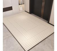 Antideslizante Alfombra 80x120 Líneas Geométricas Beige Felpudo Exterior Terciopelo Corto Absorbentes Antideslizante Lavable para Baño Cocina Oficinas Alfombras Puerta Entrada