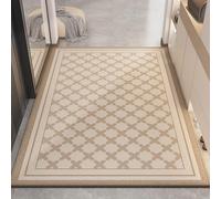 Antideslizante Alfombra 80x120 Patrón De Cruz Marrón Claro Felpudo Exterior Terciopelo Corto Absorbentes Antideslizante Lavable para Baño Cocina Oficinas Alfombras Puerta Entrada