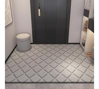 Antideslizante Alfombra 80x120 Patrón De Rejilla De Diamantes Grises Felpudo Exterior Terciopelo Corto Absorbentes Antideslizante Lavable para Baño Cocina Oficinas Alfombras Puerta Entrada