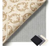 Antideslizante Alfombra 90 x 175 cm Multiusos de PVC, Lavable, Cortable, Reutilizable y sin Olores, PVC Base Antideslizante para Alfombra Adecuado para Parqué O Baldosas, Gris marrón