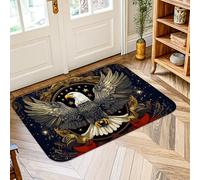 Antideslizante Alfombra Exterior Bandera Clásica Patriótica De Estrellas del Águila Ninguna Negra Alfombrilla De Ducha Antibacterianas Alfombra De Piso para Pasillo Oficina Terraza 40X60Cm