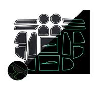 Antideslizante Alfombrilla Antideslizante De Goma para Interior De Coche Almohadilla con Ranura Puerta Cojín Taza De Agua para Ford Everest U375 UA 2015-2021 esteras(Bianco)