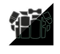 Antideslizante Alfombrilla Compartimentos Puerta Coche Caja Almacenamiento Vasos Agua Antideslizante Estilo Mático para Accord 10 ª Generación LX 2018-2022 esteras(Bianco)