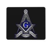 Antideslizante Alfombrilla de Ratón, Fe, Esperanza, Caridad, Masónica, Francmasón, Eco-Friendly Alfombrilla de ratón para Juegos, Gaming Mouse Pad, 25X30cm, Ordenador, Gamers, Jugadore