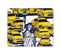 Antideslizante Alfombrilla de Ratón, Impresión de la Ciudad de Nueva York Alfombrilla Ergonómico Tapete de Juego 25X30cm para Jugadore Ordenador Oficina