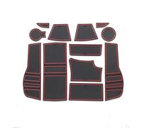 Antideslizante Almohadilla con Surcos Puerta Alfombrilla Antideslizant Prueba Polvo Caja Almacenamiento Vasos Agua Estilo Mático para Peugeot 2008 P24 2019-2022 esteras(Rojo)