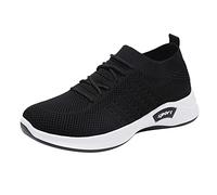 Antideslizante Basket Femme Homme Chaussures de Sport Running Mode Mesh Sneaker Transpirable Ligero Mode Casual Confort Fitness Jogging Walking Sneakers de Playa Gym de Trabajo, Negro , 39 EU
