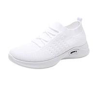Antideslizante Basket Femme Homme Chaussures de Sport Running Mode Mesh Sneaker Transpirable Ligero Mode Casual Confort Fitness Jogging Walking Sneakers de Playa Gym de Trabajo, blanco, 38 EU