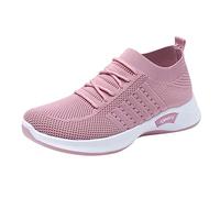Antideslizante Basket Femme Homme Chaussures de Sport Running Mode Mesh Sneaker Transpirable Ligero Mode Casual Confort Fitness Jogging Walking Sneakers de Playa Gym de Trabajo, rosa, 41 EU