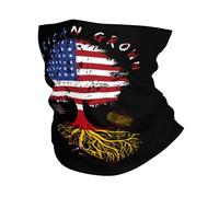 Antideslizante Cuello Pañuelo,Raíces de la Bandera española de América y España,Sombreros Protección UV Polainas de Cuello para Correr Cámping Senderismo 26X30cm