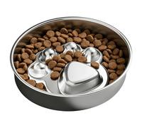 Antideslizante de Acero Inoxidable para Perros | Plato de Acero Inoxidable con - para Control de Peso y Modificación de Conducta | Uso en Casa para Modificar