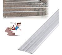 Antideslizante De Borde Escalonado Ancho 4cm/5cm, Cantonera Protector | Perfil Para Cantos Escaleras, Espesor 2.6mm, Decoración De Seguridad Para Pisos, Fácil De Instalar(Silver,W 5cm)