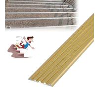Antideslizante De Borde Escalonado Ancho 4cm/5cm, Cantonera Protector | Perfil Para Cantos Escaleras, Espesor 2.6mm, Decoración De Seguridad Para Pisos, Fácil De Instalar(Gold,W 4cm)