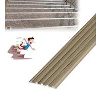 Antideslizante De Borde Escalonado Ancho 4cm/5cm, Cantonera Protector | Perfil Para Cantos Escaleras, Espesor 2.6mm, Decoración De Seguridad Para Pisos, Fácil De Instalar(Gray-gold,W 5cm)
