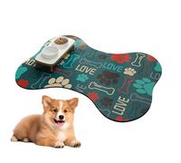 Antideslizante Dog Bowl Mat, impermeable Dog Food Mat, Dog Feeding Mat, Pet Feeding Floor Mat, Dog Accessories Mat, 50 x 70 cm, Dog Accessories Pet Supplies for Messy Drinkers