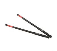 Antideslizante Format Plus 62hrc Dureza Rojo Negro para Taladro de 150 mm con Puntas de Destornillador de Aleación de Acero Ph2 Magnético Juego de 25 (2 piezas 150 mm)