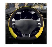 Antideslizante Funda Volante Coche Accesorios Interiores Automotrices Cubierta Volante Coche Cuero Microfibra para Citroen DS3 DS 3(D Shape Yellow)