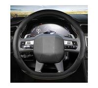 Antideslizante Funda Volante Coche para Citroen C3-XR C4 para Elysee DS3 DS4 DS5 DS6 DS7 DS9 Cubierta Fibra Carbono para Volante Coche(Negro)