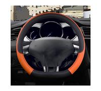 Antideslizante Funda Volante Coche para Citroen DS3 DS 3, Protector Antideslizante para Volante de Coche de Cuero de Microfibra, Accesorios para automóviles(D Shape Orange)