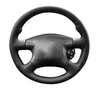 Antideslizante Funda Volante Coche para Nissan para Almera para X-Trail para Terrano 2 Cubierta Volante Coche Cosida A Mano(Yellow Thread)