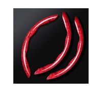 Antideslizante Funda Volante Cubierta Protectora Universal Antideslizante para Volante Coche Manija Decorativa Estilo Tarjeta Medio Juego(3PCS Red)