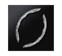 Antideslizante Funda Volante Cubierta Protectora Universal Antideslizante para Volante Coche Manija Decorativa Estilo Tarjeta Medio Juego(2PCS White Grey)