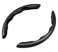 Antideslizante Funda Volante para Cayenne para Coupe para Cubiertas De Dirección Fibra Carbono Antideslizantes Transpirables 2 Uds Protector Cubierta Coche(?A-Black)
